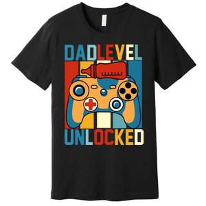 Dad Level Unlocked FatherS Day Celebration Premium T-Shirt