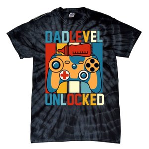 Dad Level Unlocked FatherS Day Celebration Tie-Dye T-Shirt