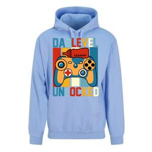 Dad Level Unlocked FatherS Day Celebration Unisex Surf Hoodie