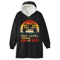 Dad Level Unlocked Keychain Vintage Retro Video Game Hooded Wearable Blanket