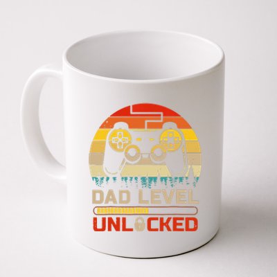 Dad Level Unlocked Keychain Vintage Retro Video Game Coffee Mug