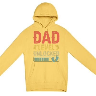 Dad Level Unlocked Premium Pullover Hoodie