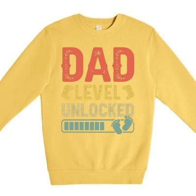 Dad Level Unlocked Premium Crewneck Sweatshirt