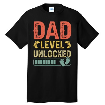 Dad Level Unlocked Tall T-Shirt