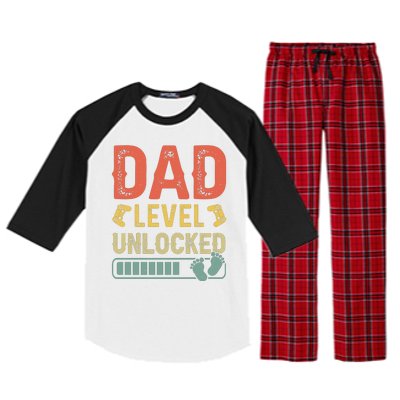 Dad Level Unlocked Raglan Sleeve Pajama Set