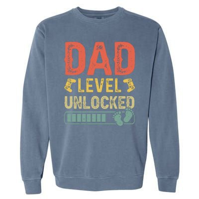 Dad Level Unlocked Garment-Dyed Sweatshirt