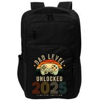 Dad Level Unlocked 2025 Dad Est 2025 Promoted To Dad 2025 Impact Tech Backpack