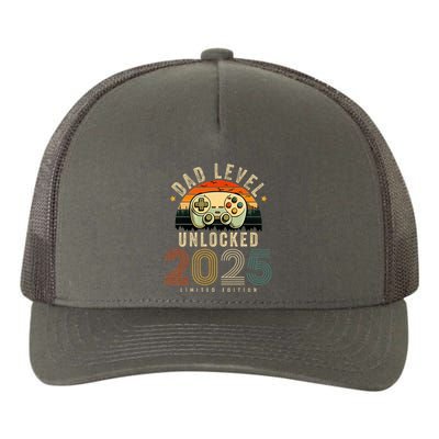 Dad Level Unlocked 2025 Dad Est 2025 Promoted To Dad 2025 Yupoong Adult 5-Panel Trucker Hat