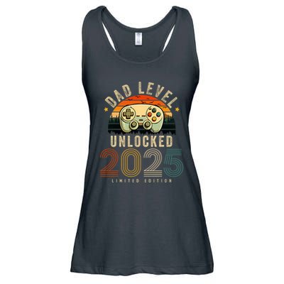 Dad Level Unlocked 2025 Dad Est 2025 Promoted To Dad 2025 Ladies Essential Flowy Tank
