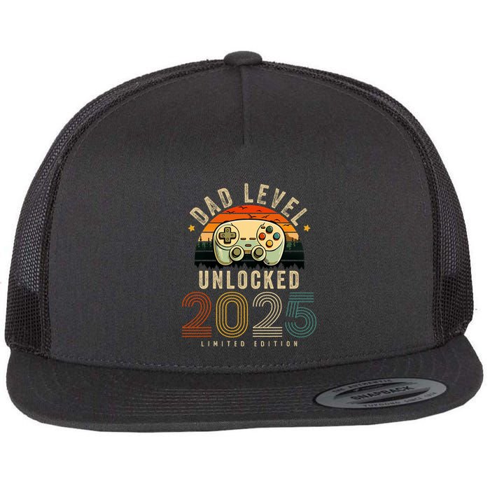 Dad Level Unlocked 2025 Dad Est 2025 Promoted To Dad 2025 Flatbill Hat