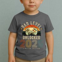 Dad Level Unlocked 2025 Dad Est 2025 Promoted To Dad 2025 Toddler T-Shirt