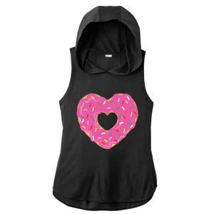 Donut Love Valentine's Day Heart Cute Meaningful Gift Ladies PosiCharge Tri-Blend Wicking Draft Hoodie Tank