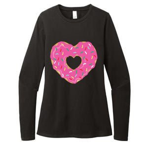 Donut Love Valentine's Day Heart Cute Meaningful Gift Womens CVC Long Sleeve Shirt