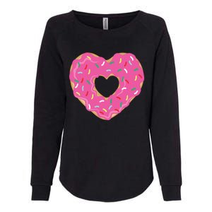 Donut Love Valentine's Day Heart Cute Meaningful Gift Womens California Wash Sweatshirt