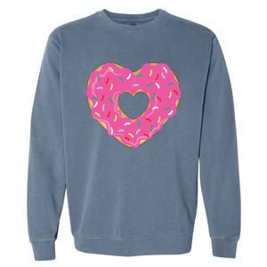 Donut Love Valentine's Day Heart Cute Meaningful Gift Garment-Dyed Sweatshirt