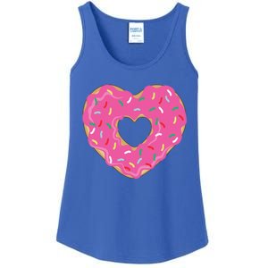 Donut Love Valentine's Day Heart Cute Meaningful Gift Ladies Essential Tank