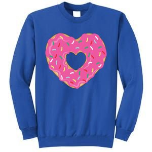 Donut Love Valentine's Day Heart Cute Meaningful Gift Tall Sweatshirt