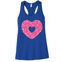 Donut Love Valentine's Day Heart Cute Meaningful Gift Women's Racerback Tank