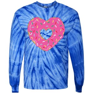 Donut Love Valentine's Day Heart Cute Meaningful Gift Tie-Dye Long Sleeve Shirt