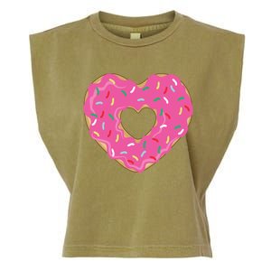 Donut Love Valentine's Day Heart Cute Meaningful Gift Garment-Dyed Women's Muscle Tee