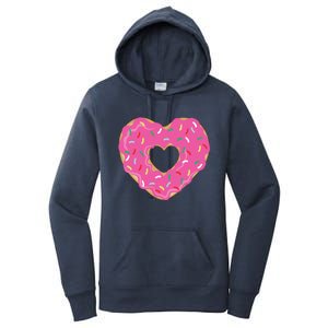 Donut Love Valentine's Day Heart Cute Meaningful Gift Women's Pullover Hoodie