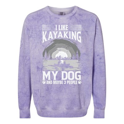 Dog Life Vests For Kayaking Dog Kayak Gear Lake Kayaking Funny Gift Colorblast Crewneck Sweatshirt