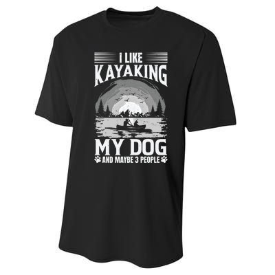 Dog Life Vests For Kayaking Dog Kayak Gear Lake Kayaking Funny Gift Performance Sprint T-Shirt