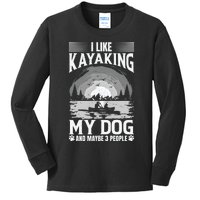 Dog Life Vests For Kayaking Dog Kayak Gear Lake Kayaking Funny Gift Kids Long Sleeve Shirt