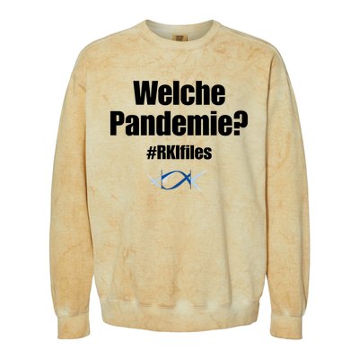 Dr. Lockdown Viehler Wearing Welche Pandemie Rklfile Colorblast Crewneck Sweatshirt