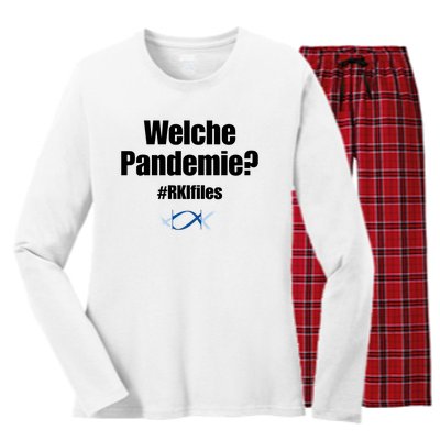 Dr. Lockdown Viehler Wearing Welche Pandemie Rklfile Women's Long Sleeve Flannel Pajama Set 