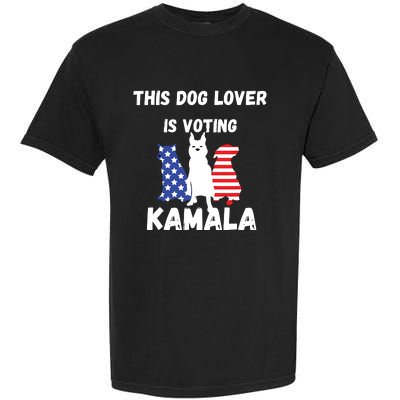 Dog Lover Voting Kamala Patriotic Dog Design Garment-Dyed Heavyweight T-Shirt