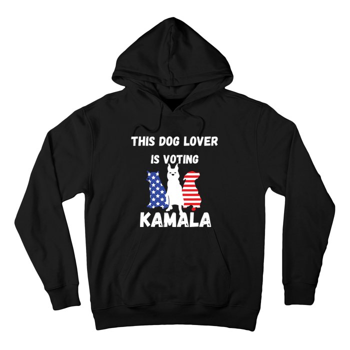 Dog Lover Voting Kamala Patriotic Dog Design Hoodie