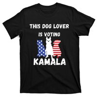 Dog Lover Voting Kamala Patriotic Dog Design T-Shirt