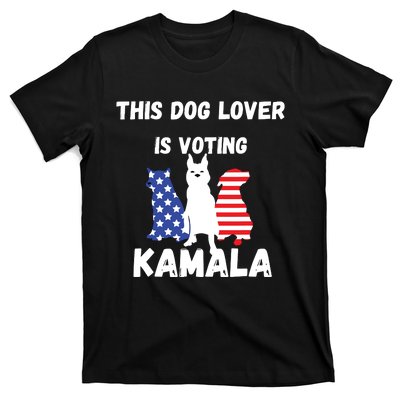 Dog Lover Voting Kamala Patriotic Dog Design T-Shirt