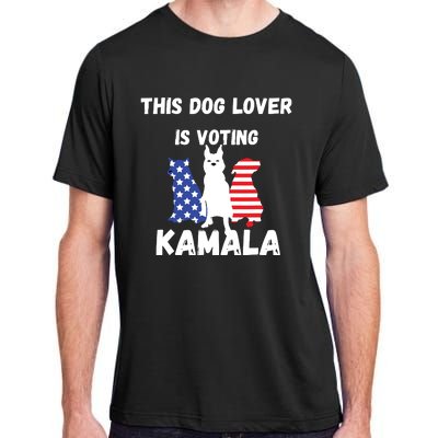 Dog Lover Voting Kamala Patriotic Dog Design Adult ChromaSoft Performance T-Shirt