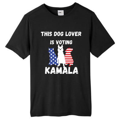 Dog Lover Voting Kamala Patriotic Dog Design Tall Fusion ChromaSoft Performance T-Shirt