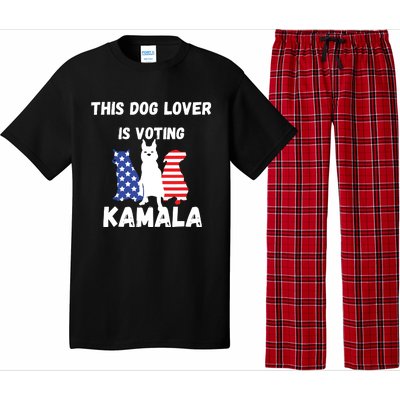 Dog Lover Voting Kamala Patriotic Dog Design Pajama Set