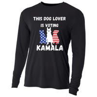 Dog Lover Voting Kamala Patriotic Dog Design Cooling Performance Long Sleeve Crew