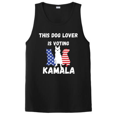 Dog Lover Voting Kamala Patriotic Dog Design PosiCharge Competitor Tank