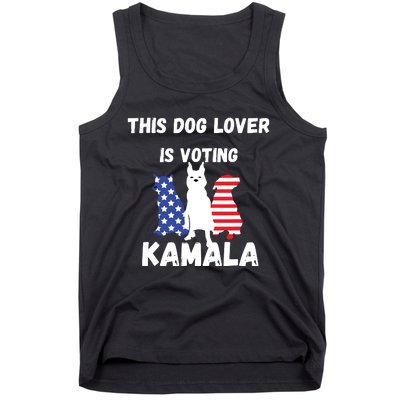 Dog Lover Voting Kamala Patriotic Dog Design Tank Top