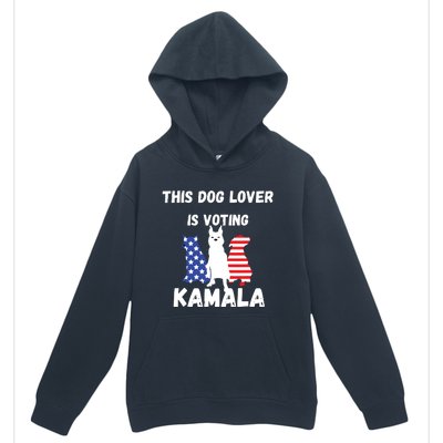 Dog Lover Voting Kamala Patriotic Dog Design Urban Pullover Hoodie