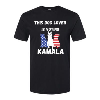 Dog Lover Voting Kamala Patriotic Dog Design Softstyle CVC T-Shirt