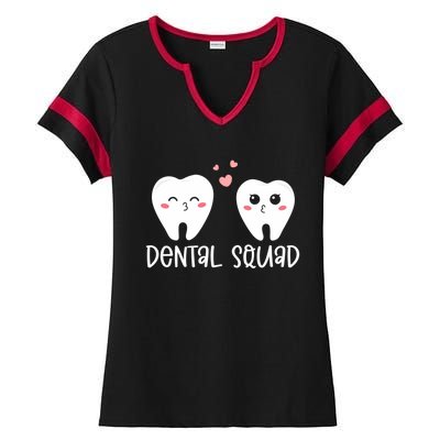 Dental Life Valentine's Day Dental Squad Funny Dentist Tooth Funny Gift Ladies Halftime Notch Neck Tee