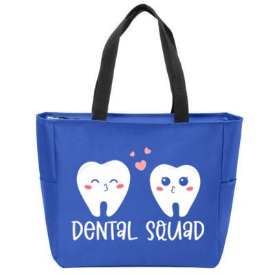 Dental Life Valentine's Day Dental Squad Funny Dentist Tooth Funny Gift Zip Tote Bag