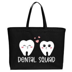 Dental Life Valentine's Day Dental Squad Funny Dentist Tooth Funny Gift Cotton Canvas Jumbo Tote