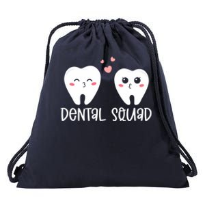 Dental Life Valentine's Day Dental Squad Funny Dentist Tooth Funny Gift Drawstring Bag