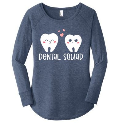 Dental Life Valentine's Day Dental Squad Funny Dentist Tooth Funny Gift Women's Perfect Tri Tunic Long Sleeve Shirt