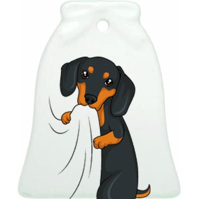 Dachshund Lover Weiner Dog Ceramic Bell Ornament