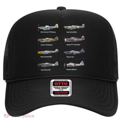 Dogfight Legends WW2 Planes Warbirds Air Fighters High Crown Mesh Back Trucker Hat