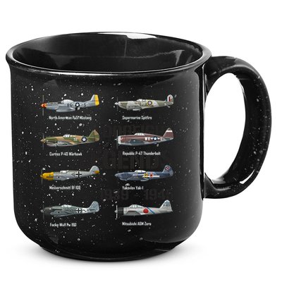Dogfight Legends WW2 Planes Warbirds Air Fighters 15oz Campfire Ceramic Mug
